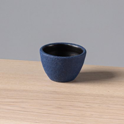 Ramequin Cuenco Alto 2.5oz-Engobe Azul interior Negro Mate