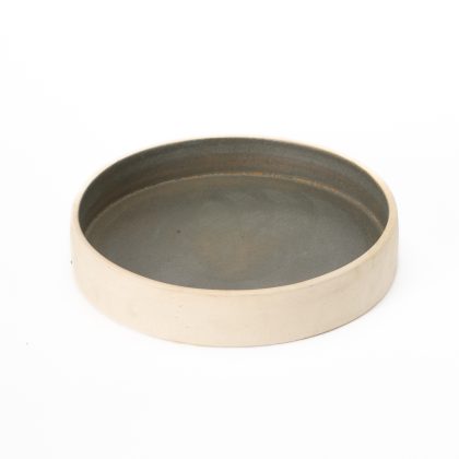 Plato Borde Recto 22cm-Verde Olivo