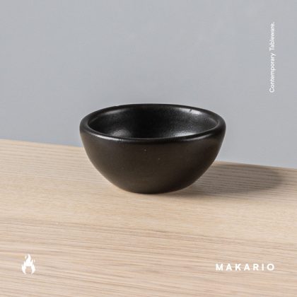 Ramequin Cuenco 3oz-Negro Mate esmalte completo