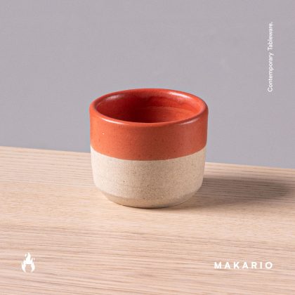 Vaso Recto 4oz-Rosa Mate mitad Pasta Natural