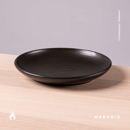 Plato con Relieve 27cm-Negro Mate
