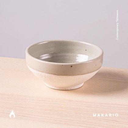 Tazon Angular 15cm x7cm 12oz-Natural Brillante mitad Engobe Blanco