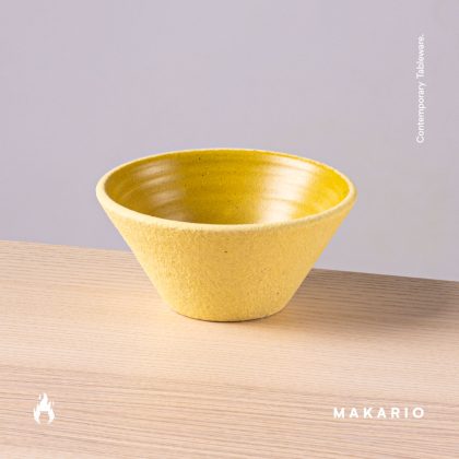 Tazon Conico 14cm x7cm 10oz-Amarillo Mate y Engobe