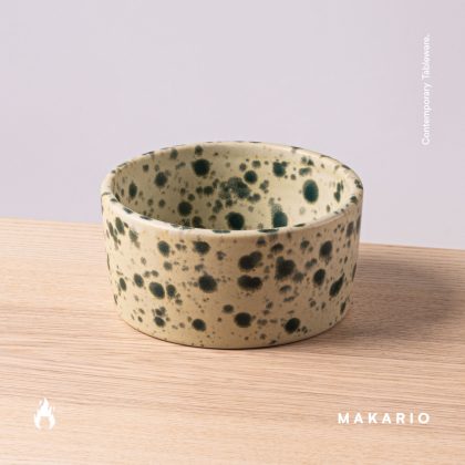 Tazon Recto 16cm x8cm-Amarillo Claro Jaspeado Verde