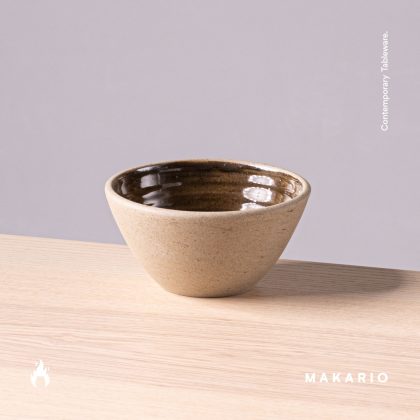 Tazon Conico 13cm x6.5cm-Chocolate y Pasta Oxido