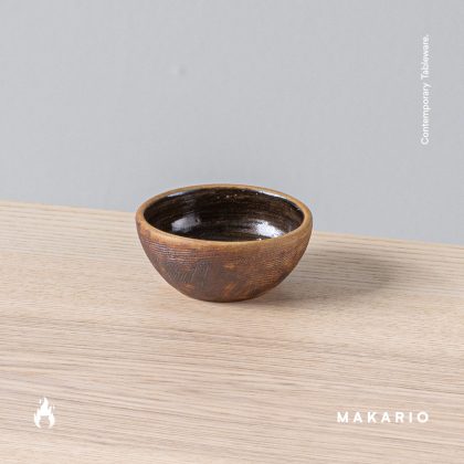 Ramequin Cuenco 3oz-Cafe Oxido Tallado interior Chocolate