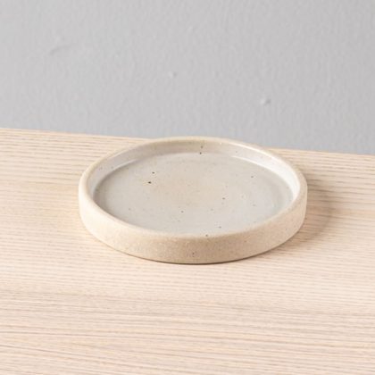 Plato con Borde 13cm-Blanco Mate