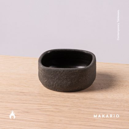 Ramequin Boca Cuadrada 4oz-Engobe Negro y Negro Mate