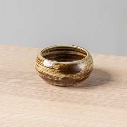 Tazon Borde Curvo Mini Dona 13cm x6cm-16oz-Blanco Espiral Cafe