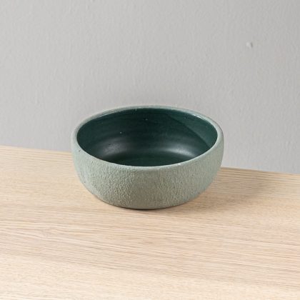 Tazon Curvo 20oz Palomero-Engobe Verde interior Verde Mate