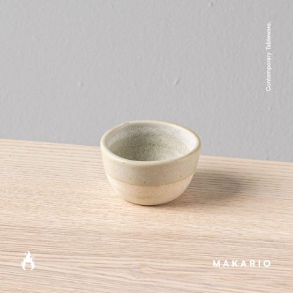 Ramequin Cuenco Irregular 3oz-Blanco Mate mitad Pasta Natural