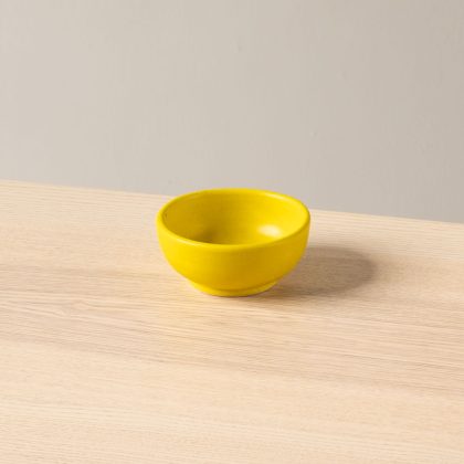 Tazon Chico Boleado con Pata 11cm o Ramequin 6oz-Amarillo Mate