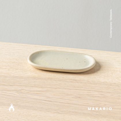 Platito Ovalado Chico 13x7cm-Blanco Mate