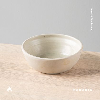 Tazon Grande 20x7cm-Pasta Natural interior Blanco mate