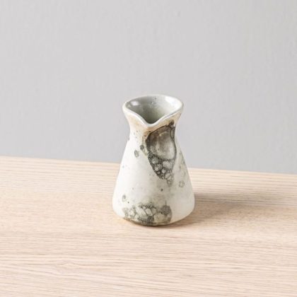 Vertedor Angular 5oz 10x7cm-Blanco Mate y Burbuja Verde