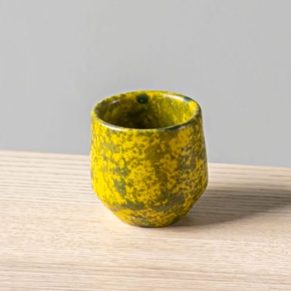 Vaso Angular 12oz-Amarillo Acuarela Verde