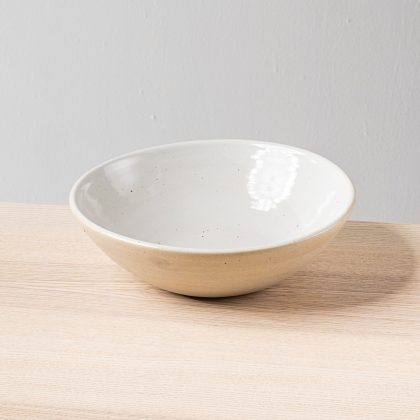 Tazon Ensaladera 30x12cm-Pasta Natural Interior Blanco Satin