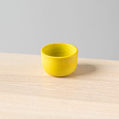 Tazon Chico Recto Boleado 11x7cm 10oz-Amarillo Mate