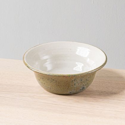 Tazon Oriental 20x7cm-Azul Mineral Interior Blanco Luna Semimate