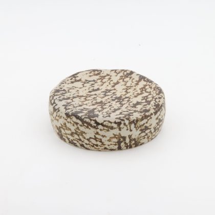 Plato Piedra 15x5cm-Blanco Acuarela Cafe