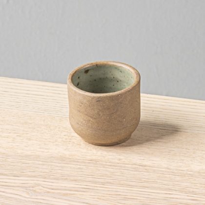 Vaso Boleado con Pata 4oz-Pasta Oxido Interior Natural Brillante