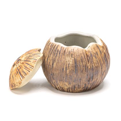 Coco 18oz-Tallado Oxido Interior Blanco Semi Brillante