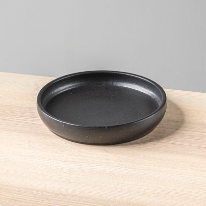 Plato Relieve 26cm-Negro Mate