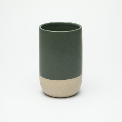 Vaso Boleado Alto 16oz-Verde Mate Mitad Pasta Natural