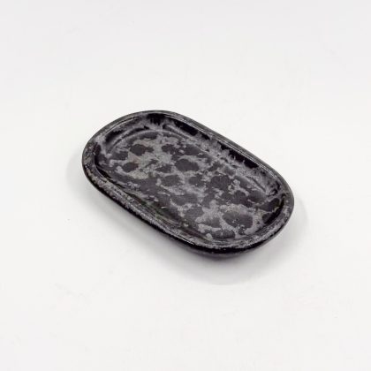 Platito Ovalado Chico 13x7cm-Negro y Lumbre