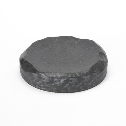 Plato Piedra 24cm-Negro Lumbre y Negro Mate