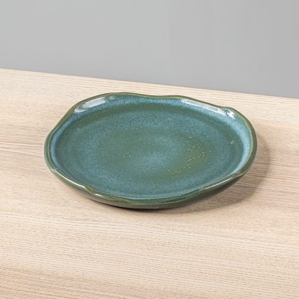 Plato Plano Ondulado 27cm-Verde Brillante