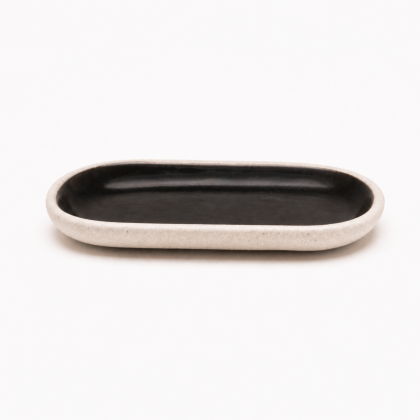 Platito Ovalado Chico 13x7cm-Negro Satin