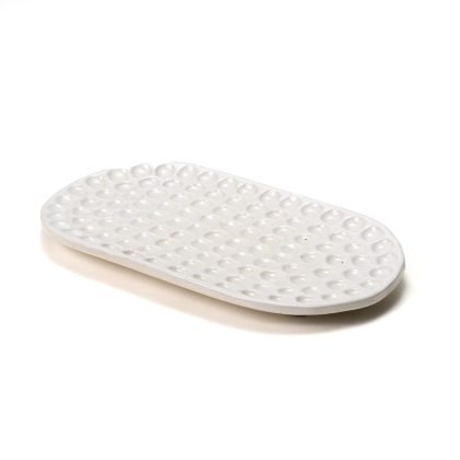 Charola Ovalada Dedos 28x17cm-Blanco Satin