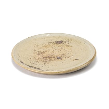 Plato Plano 22cm-Pasta Oxido y Blanco Mate