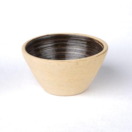 Tazon. Conico 14x7cm-Pasta Oxido Interior Espiral Chocolate